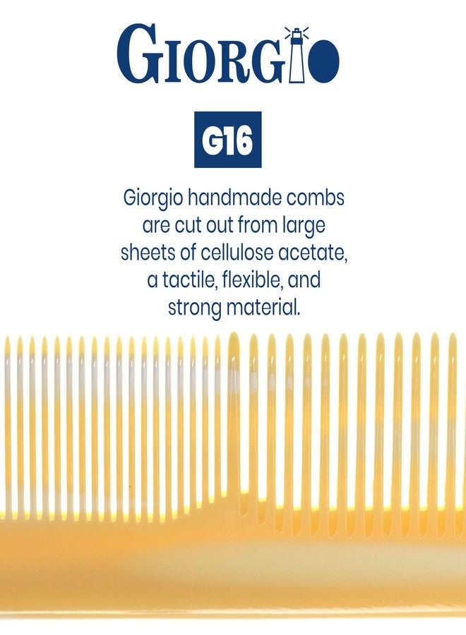 Giorgio GIVY16 Fine and Wide Tooth Handmade Detangler Comb - Hair Styling and Detangling Saw Cut Barber Comb for Men and Women - Image 5