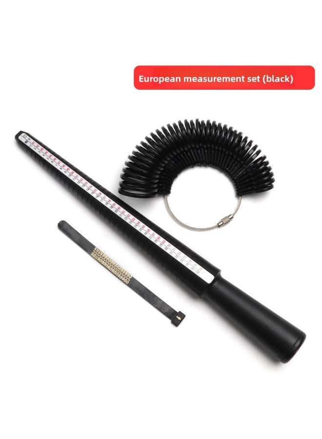 European Plastic Ring Ring Ring Rod Measuring Belt Three-piece Set Of US Gauge Hong Kong Soft Ruler Measuring Finger Circumference Size 
