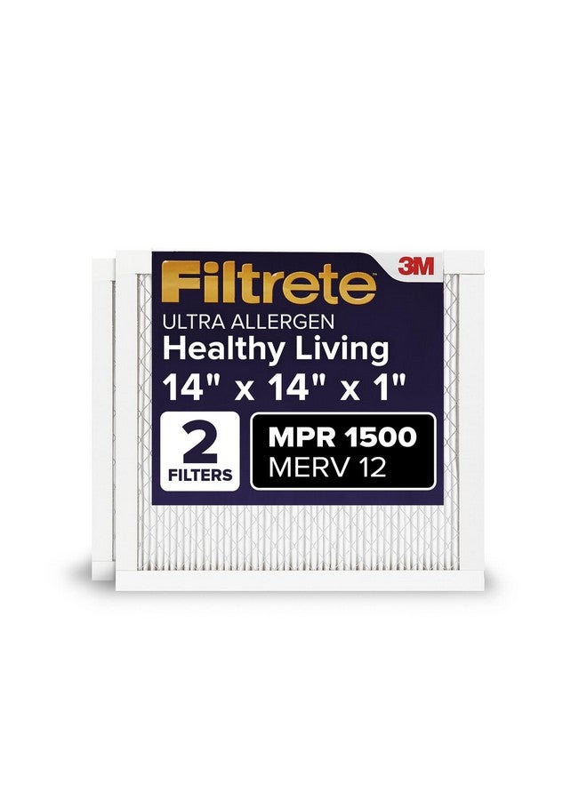 FILTRETE Filtrete 14x14x1 AC Furnace Air Filter, MERV 12, MPR 1500, CERTIFIED asthma & allergy friendly, 3 Month Pleated 1-Inch Electrostatic Air Cleaning Filter, 2-Pack (Actual Size 13.81x13.81x0.78 in)  - Image 4