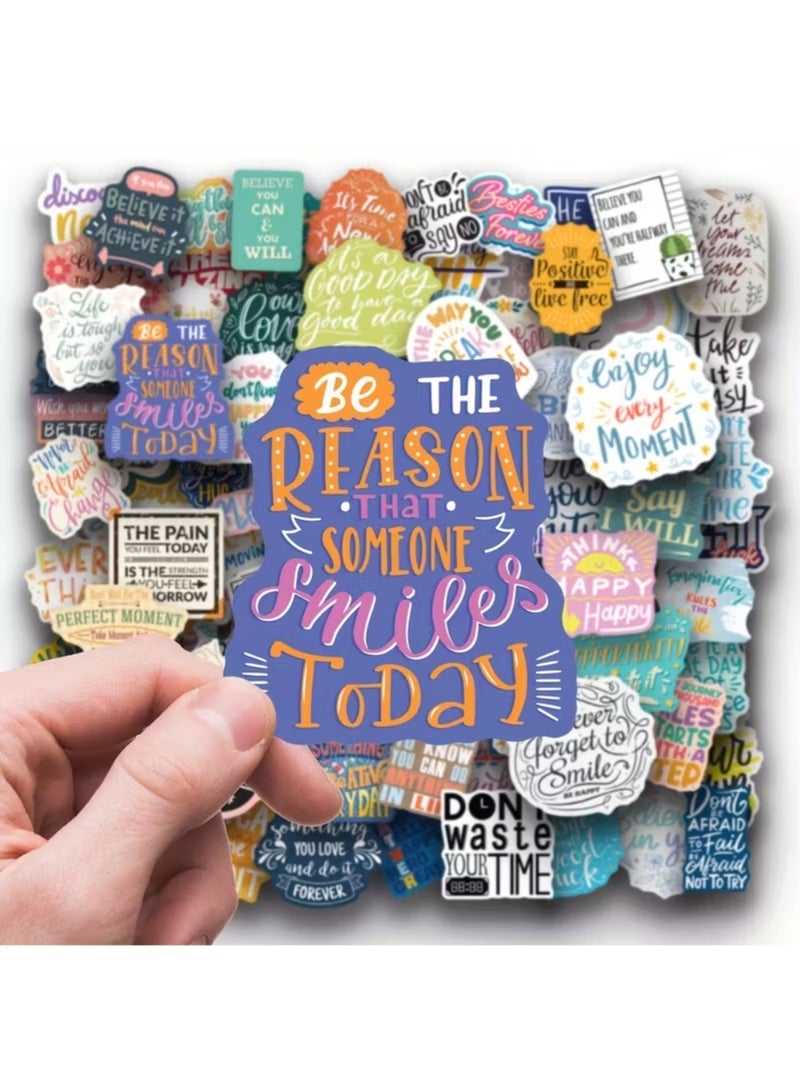 ZedPlay 100pcs Inspirational Stickers Pack, Motivational Stickers For Water Bottle Vinyl Quote Stickers, Affirmation Positive Stickers For Journaling Computer Decals Laptop For MacBook Phone Case - Image 3