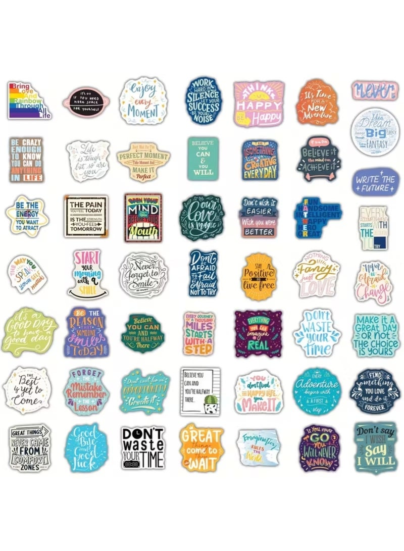 ZedPlay 100pcs Inspirational Stickers Pack, Motivational Stickers For Water Bottle Vinyl Quote Stickers, Affirmation Positive Stickers For Journaling Computer Decals Laptop For MacBook Phone Case - Image 5