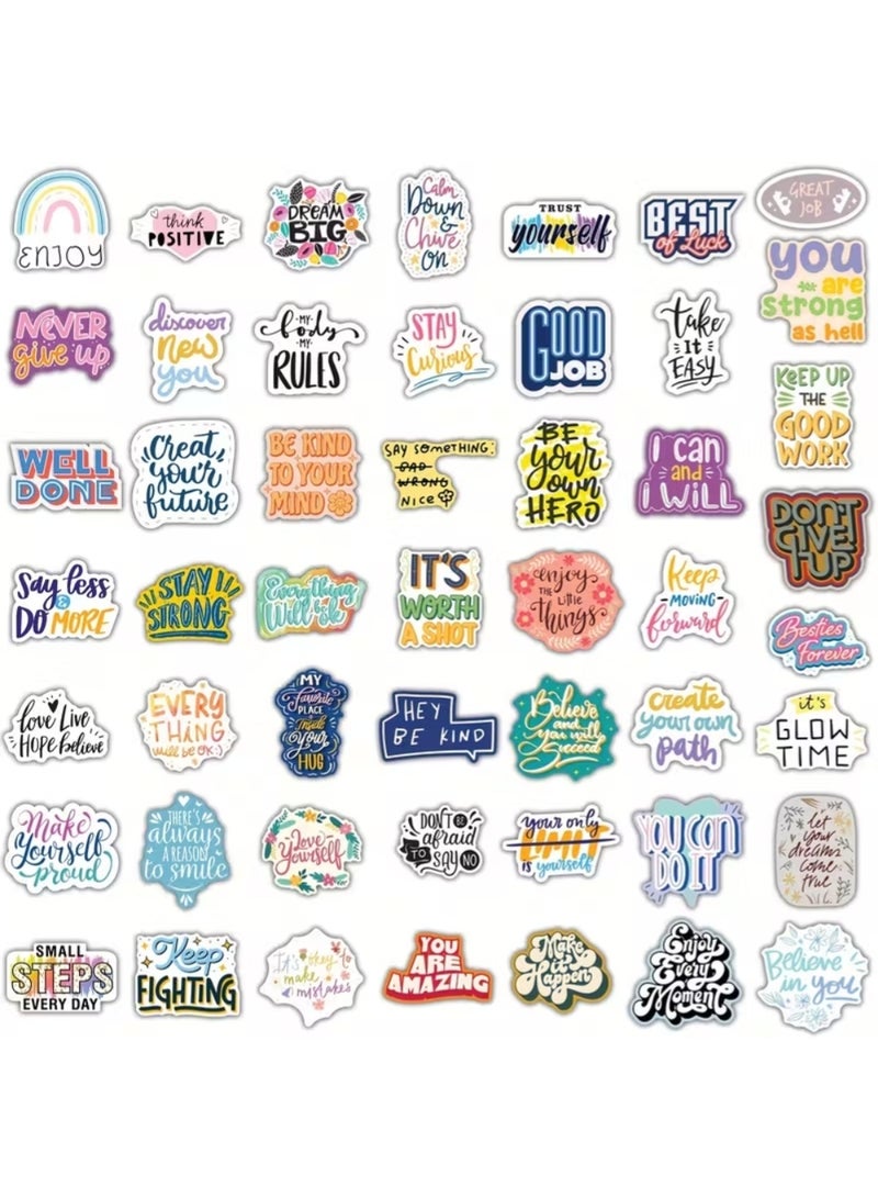 ZedPlay 100pcs Inspirational Stickers Pack, Motivational Stickers For Water Bottle Vinyl Quote Stickers, Affirmation Positive Stickers For Journaling Computer Decals Laptop For MacBook Phone Case - Image 4