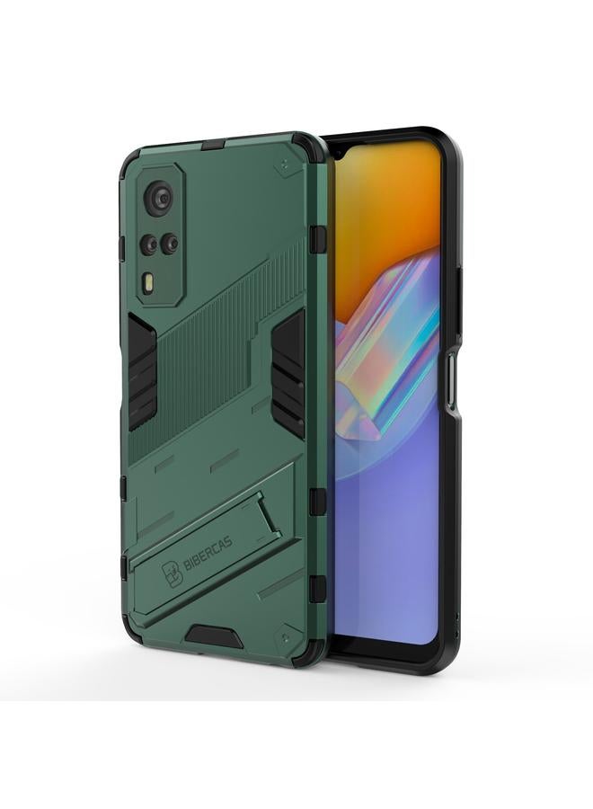 The Bros Punk Armor 2 in 1 PC + TPU Shockproof Case with Invisible Holder For vivo Y51