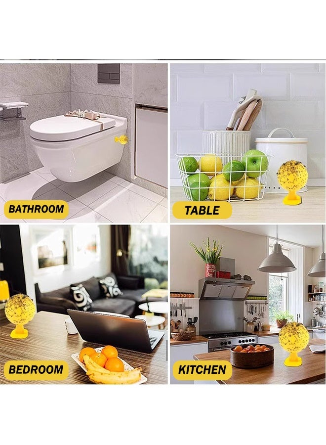 6 pcs Yellow Sticky Traps | Fruit Fly Trap for Fruit Flies, Fungus Gnat and Whitefly For Plant Gnats, Gnat Trap withase & Double-sided Tape for Indoor - Image 4