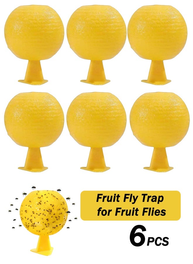 6 pcs Yellow Sticky Traps | Fruit Fly Trap for Fruit Flies, Fungus Gnat and Whitefly For Plant Gnats, Gnat Trap withase & Double-sided Tape for Indoor - Image 1