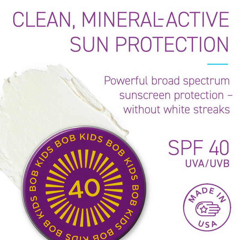 براش أون بلوك Bob Kids Duo Pack Spf Sun Protection Spf 30 مسحوق معدني واقي من الشمس وSPF 40 بلسم حماية من الشمس للأطفال واسع الطيف خالٍ من العطور، مقاوم للماء - Image 3
