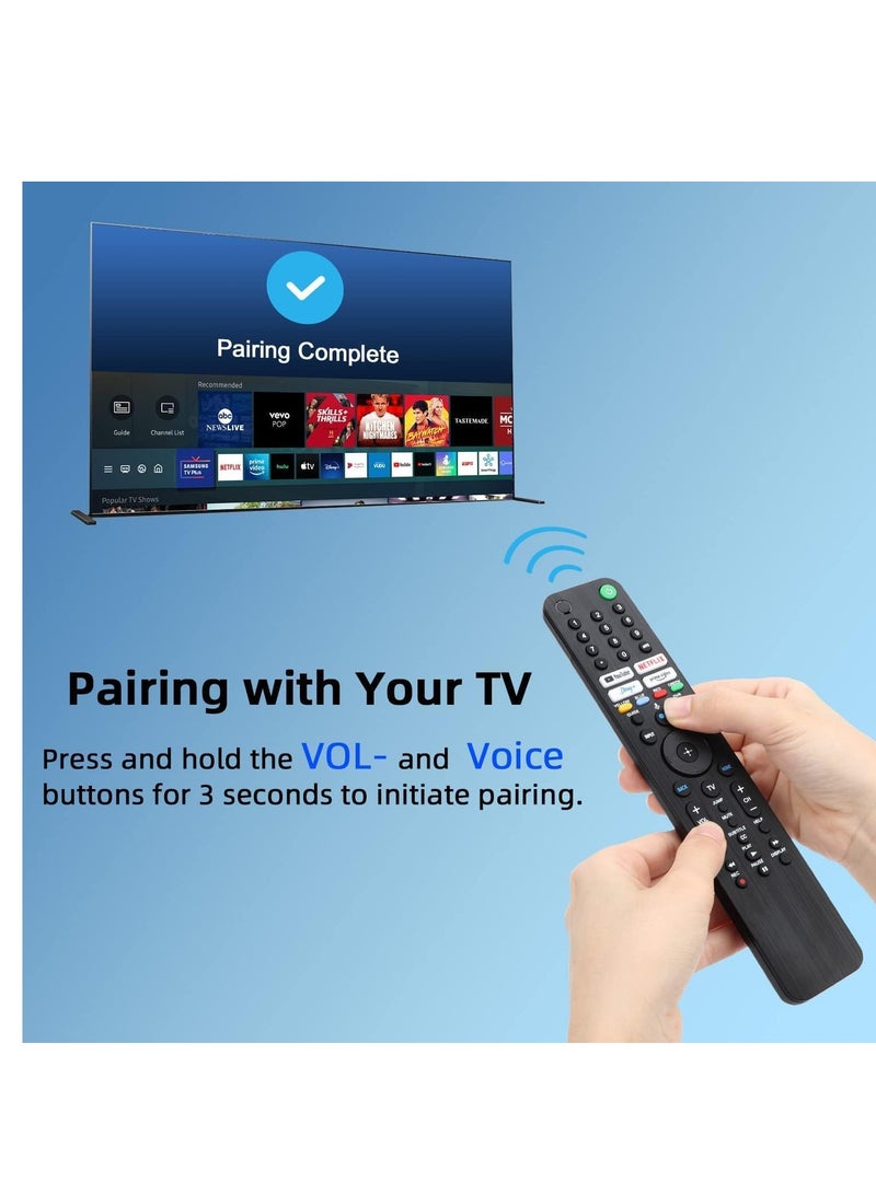 إلترازون Voice Remote Control RMF-TX520U for Sony TV, Replacement for Sony Bravia OLED LED 4K 8K UHD Smart Google TV, with YouTube, Netflix, Disney+, Prime Video Buttons - Image 5