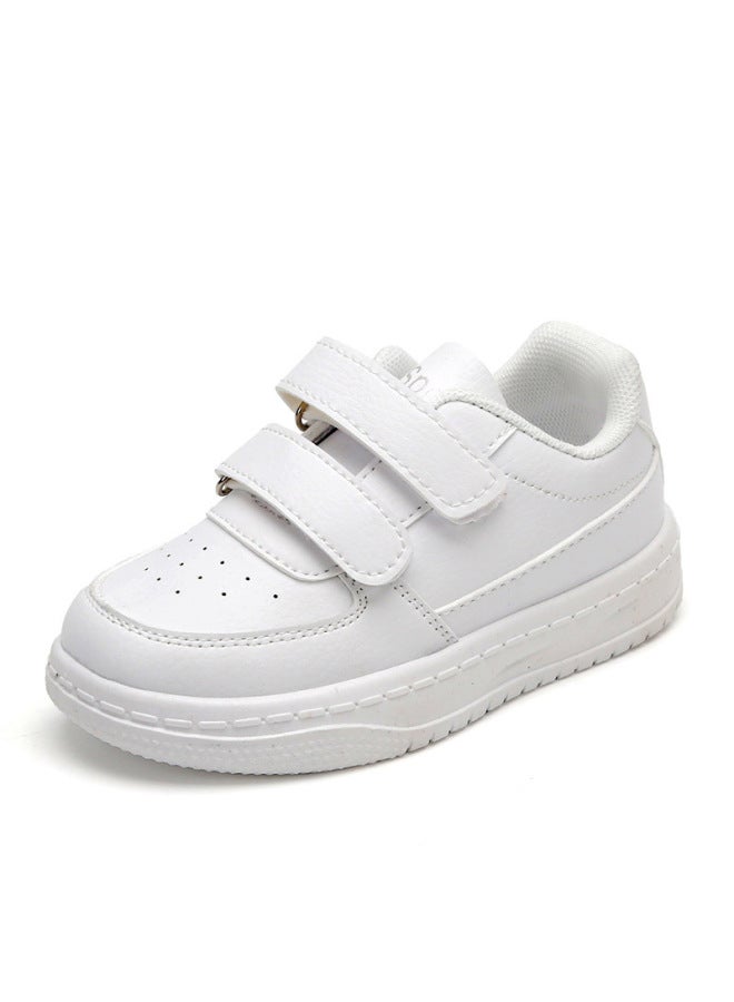 Children's White Shoes  Spring And Autumn New Style Boys' Sneakers Low-top Girls' Casual Sneakers Soft-soled Baby Shoes Single