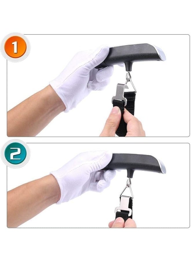 Fixer Digital Suitcase Scale, Luggage Scale, Hanging Scale, Hand Scales with Temperature Sensor and Tarering, Suitcase Scales for Travel, Outdoor, Household Use, 50 kg, silver - Image 5