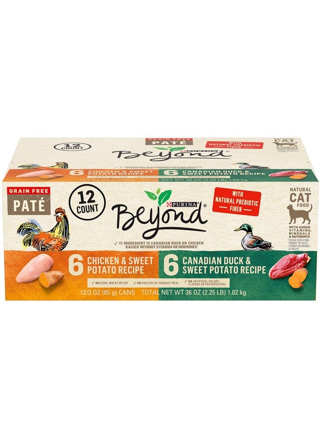 Beyond Purina Beyond Grain Free Wet Cat Food Pate Variety Pack Poultry 12Ct Vp  (2 Packs Of 12) 3 Oz. Cans - Image 1