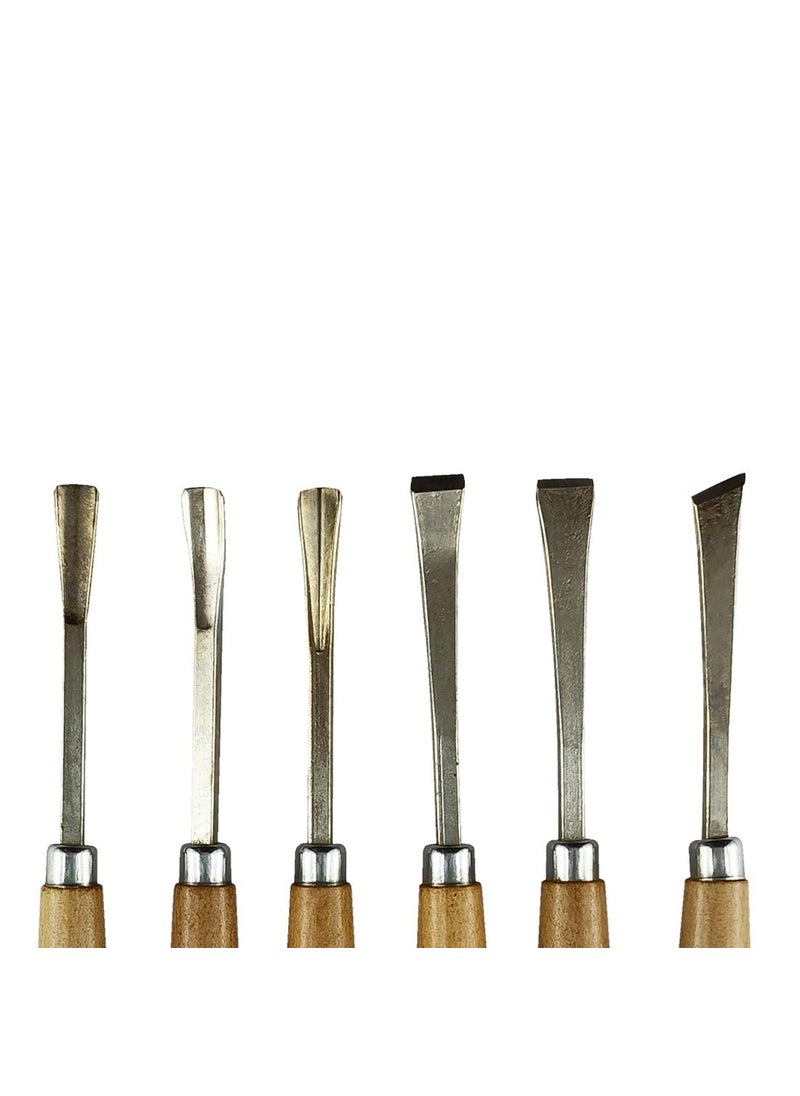 DIY Crafts DIY Crafts Pack of 4 Pcs DIY Crafts 6 PcsSet Wood Carving Hand Chisels Set Professional DIY Woodworking Sculpting Hand Tools Chisel Sharp Woodworking for CarpentPack of 4 Pcs DIY Crafts  - Image 3