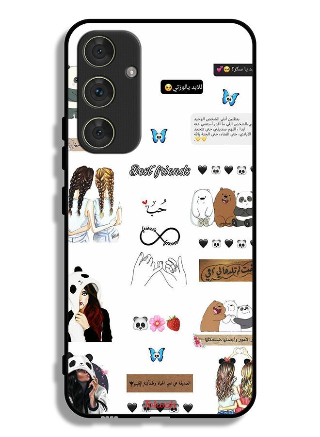 Tolwak Samsung Galaxy A54 5G Protective Case Cover Arabic Quotes And Stickers - Image 1