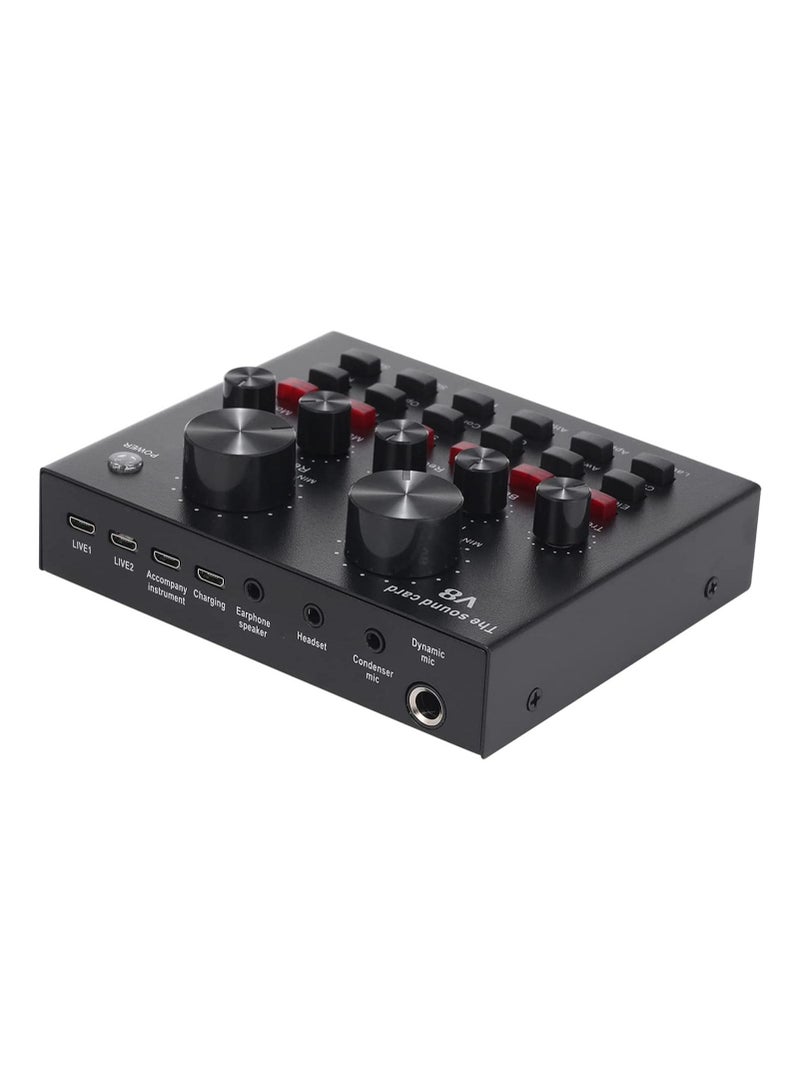 Eworld Bluetooth Mobile Sound Card with 12 Effects Microphone USB External Chip for Computer Audio Broadcast  - Image 5