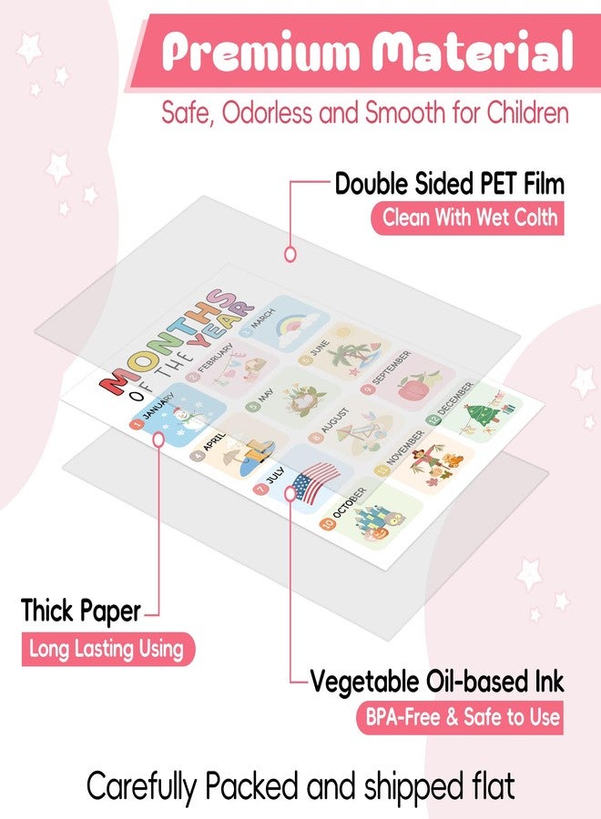 FloraSea 16 Educational Posters for Toddlers, Kindergarten Classroom Must Haves, Laminated Classroom Learning Posters, Preschool Homeschool Supplier Materials Alphabet Number Chart Classroom Wall Decor - Image 4
