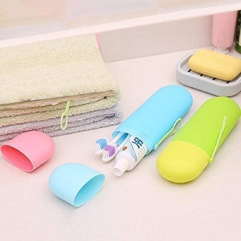 ULTRAZON Toothbrush Toothpaste Travel Container Cases,Toothbrush Case Storage Box Holder with Hanger,Portable Spoon Fork Storage Case (2) - Image 3