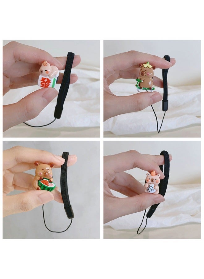 Digital Camera Lens Cover Anti-loss Rope Palm Kapibala Strawberry Bear Kulomi Katong Micro SLR Accessories-Color:Lf-40 Strawberry Bear Anti-lost Rope On Top Of Head - Image 2
