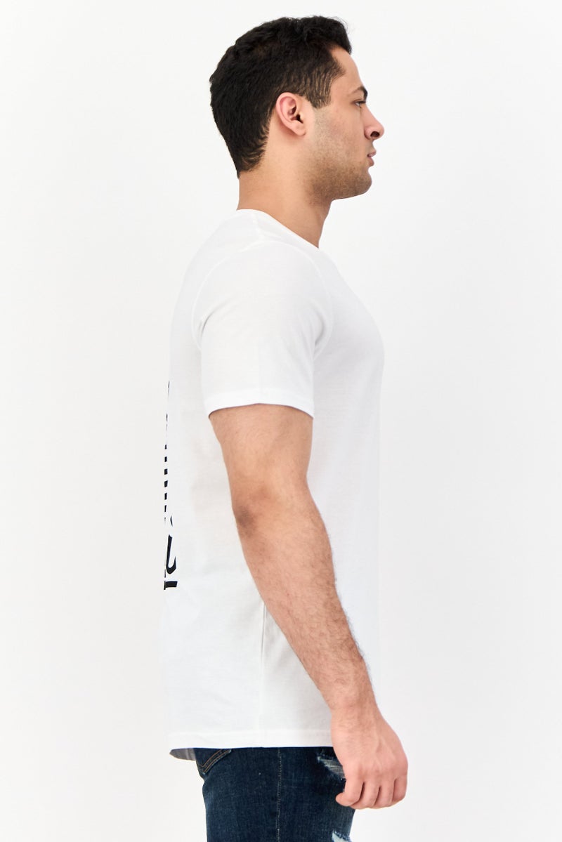 MESSI تي شيرت رجالي بأكمام قصيرة وطوق دائري بطباعة جرافيك، أبيض - Image 2