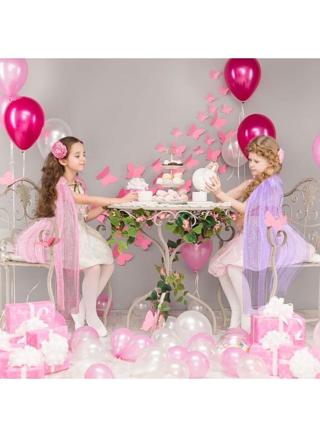 JaGely 6 Pcs Princess Cape Cloaks Girls Princess Cloak Princess Cape Girls Dress Cape Kids Cape Princess Accessories Girls Costumes for Little Girls Cosplay Party - Image 4