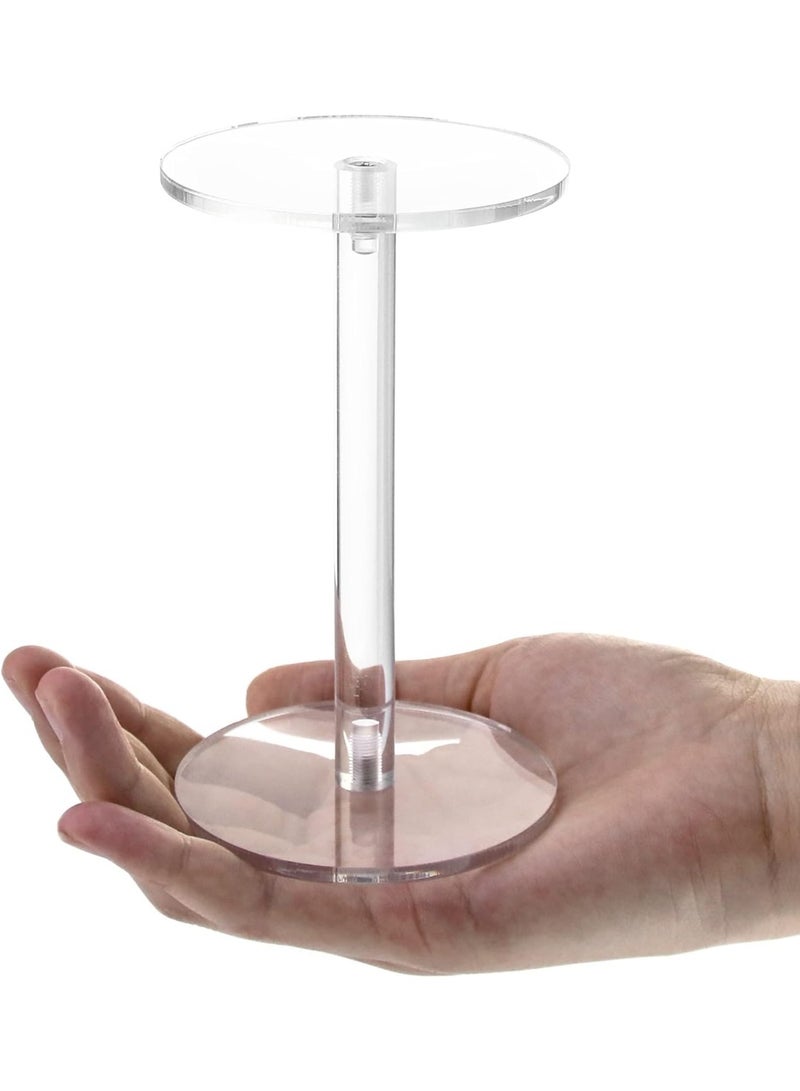 SLASA Premium Clear Round Acrylic Display Stands – Set of 3 Round Riser Stands for Display and Presentation - Image 4