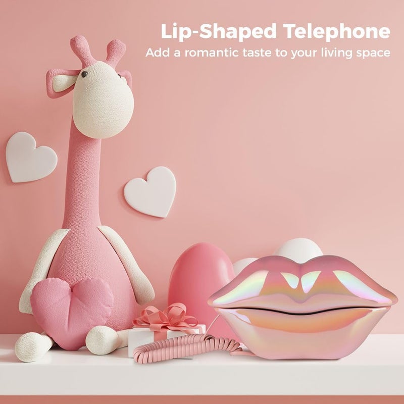 Quirky Lip Phone: Wired Desk Telephone - Decorative Novelty for Home and Office - Image 5