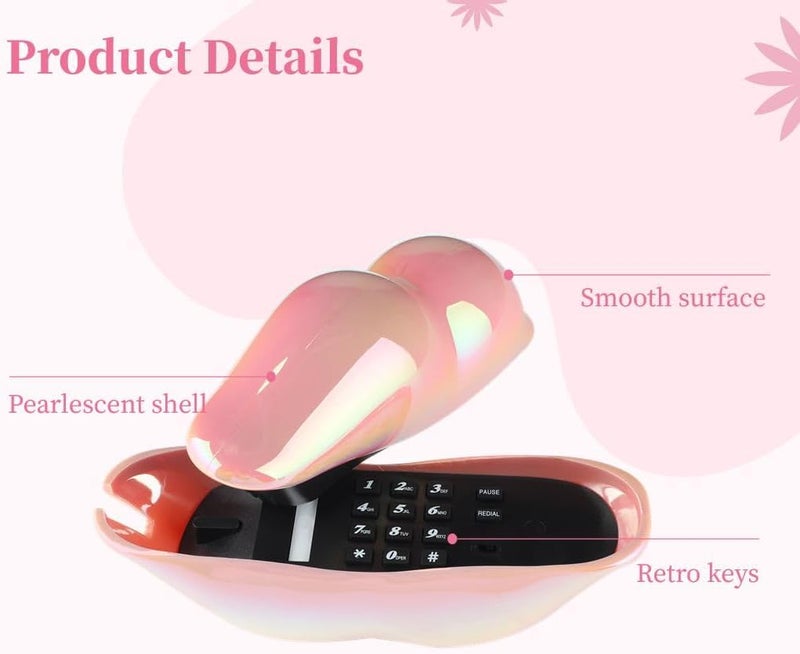 Quirky Lip Phone: Wired Desk Telephone - Decorative Novelty for Home and Office - Image 3
