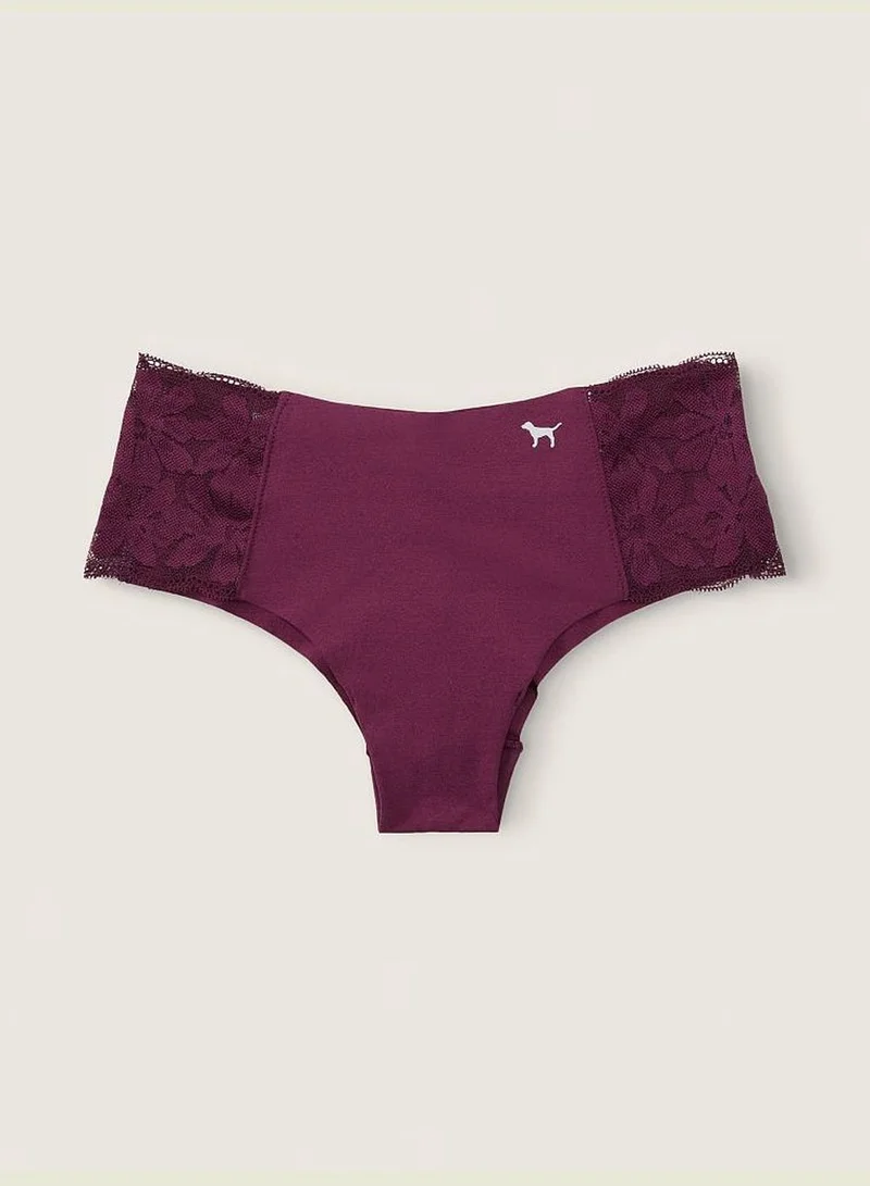 PINK No-Show Lace Trim Cheekster Underwear