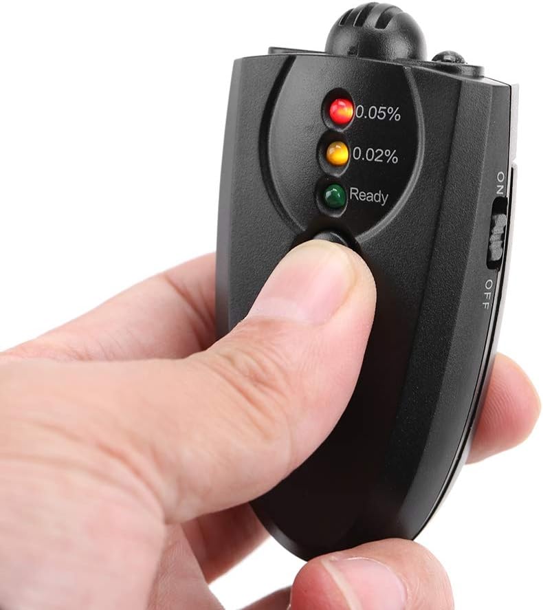 klarako Keychain Breathalyzer,Portable Keychain LED Alcohol Breath Tester Breathalyzer Tester Alcohol Breathalyzer Tester with Torch Function Black - Image 5