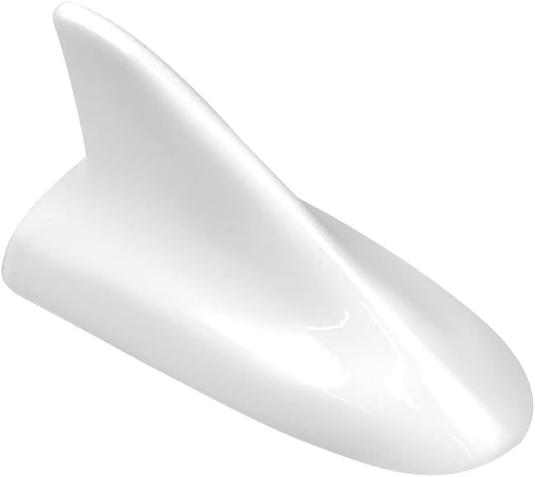idain Auto Car Shark Fin Universal Roof Antenna Dummy Aerial for Decoration ONLY (White) - Image 1