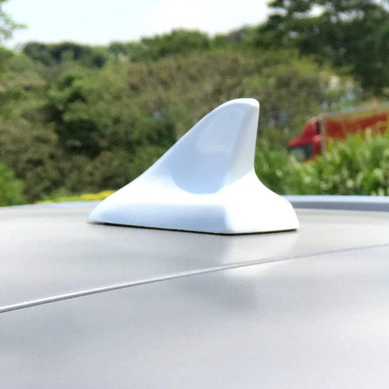 idain Auto Car Shark Fin Universal Roof Antenna Dummy Aerial for Decoration ONLY (White) - Image 5