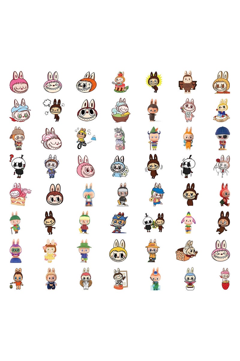 فاملي شيب 55 قطعة ملصقات لابوبو مقاومة للماء من الفينيل – للابتوب، زجاجة الماء، الحقائب، السيارة، وملصقات متينة للوح التزلج للمراهقين والبالغين (قابلة للإزالة) - Image 2