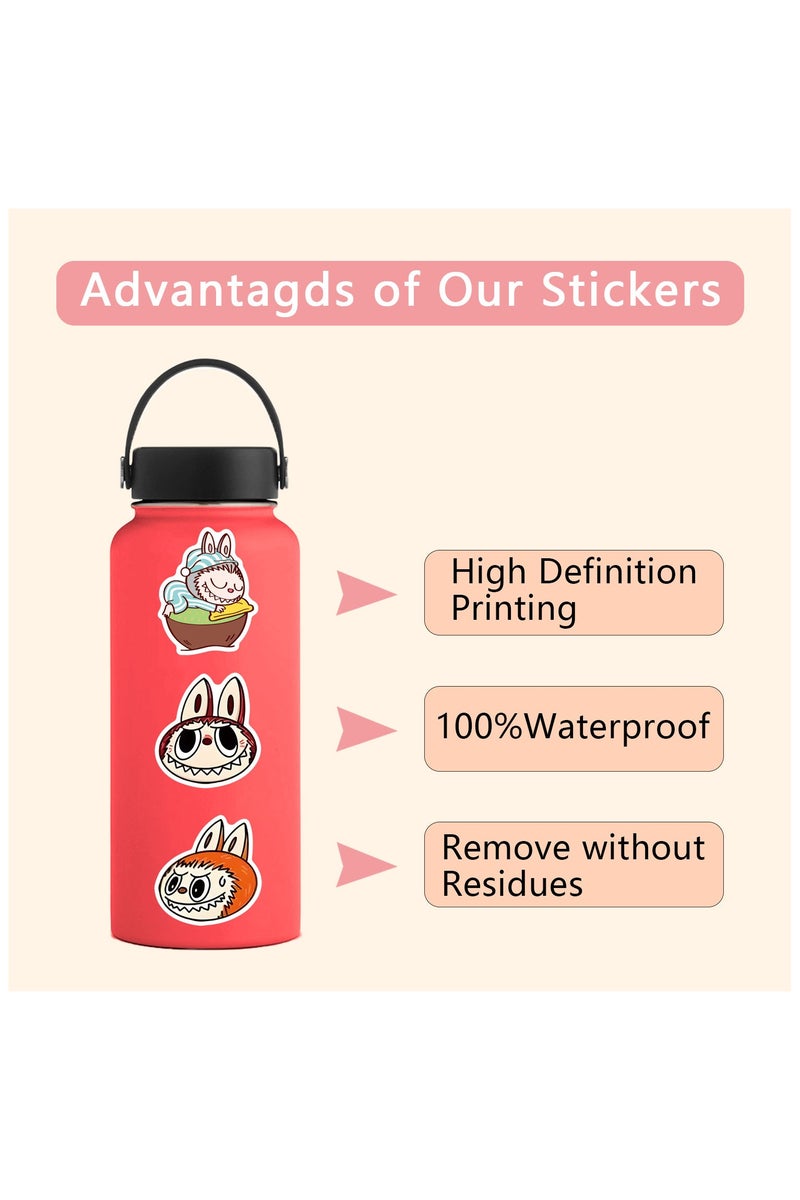 فاملي شيب 55 قطعة ملصقات لابوبو مقاومة للماء من الفينيل – للابتوب، زجاجة الماء، الحقائب، السيارة، وملصقات متينة للوح التزلج للمراهقين والبالغين (قابلة للإزالة) - Image 4