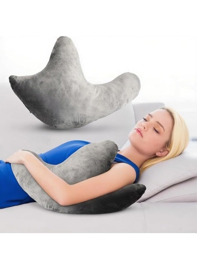 MIRFA Shoulder Surgery Recovery Pillow for Side Sleepers, Arm Support Cushion for Rotator Cuff Injury & Post Surgery Comfort (Grey) - Image 1