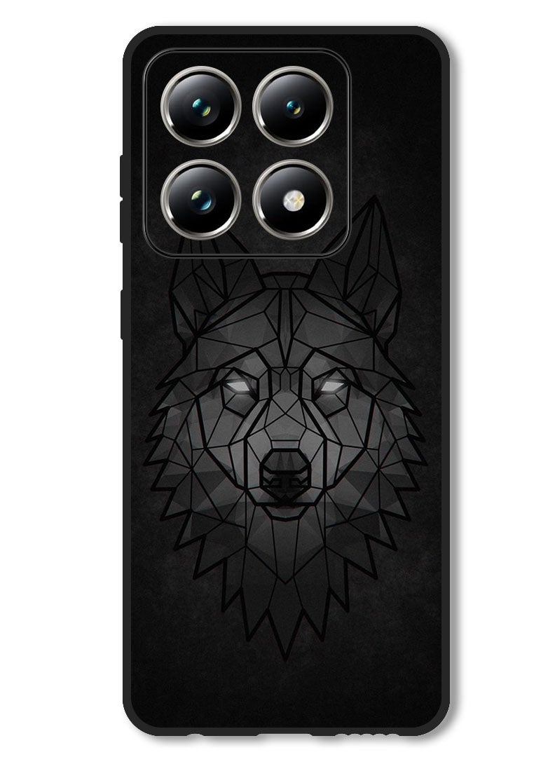 Theodor Case Compatible with Xiaomi 14T Pro Protection Shockproof Bumper Cover Wolf Abstract - Image 1