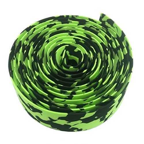 KINGOU Camouflage Absorbing Road Vibration Bicycle Fixed Gear Bar/Handlebar Tape Bandage - Green & Black - Image 2