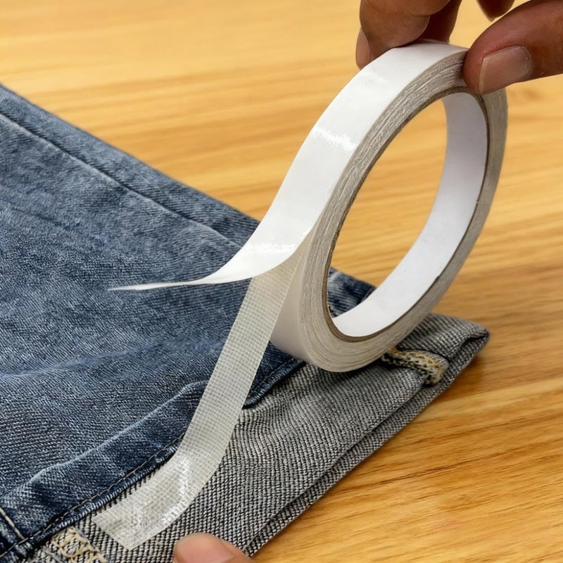 Hoacm Double Sided Tape for Clothes, 1/2Inch*40 FT Hemming Tape for Pants, No Sewing Ironing Hem Tape for Curtains Jeans Clothing Fabric Arts - Image 1