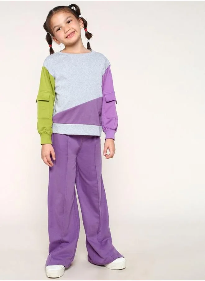 بونكيدز Girl's clothing set in regular fit multicolour colour cotton fabric embellished pattern pull over closure woven weave type round collar type round neckline half sleeve length full bottom body wear length casual bottom body wear type suitable for casual occasions – redefine everyday elegance your way!