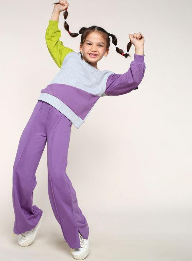 Girl's clothing set in regular fit multicolour colour cotton fabric embellished pattern pull over closure woven weave type round collar type round neckline half sleeve length full bottom body wear length casual bottom body wear type suitable for casual occasions – redefine everyday elegance your way!