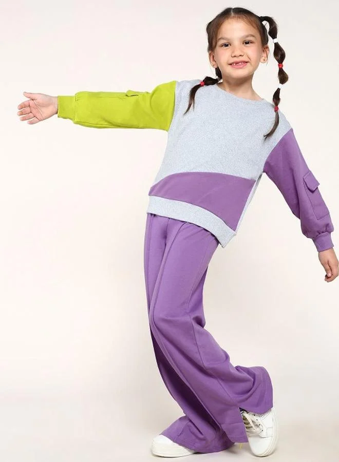 Bonkids Girl's clothing set in regular fit multicolour colour cotton fabric embellished pattern pull over closure woven weave type round collar type round neckline half sleeve length full bottom body wear length casual bottom body wear type suitable for casual occasions – redefine everyday elegance your way!