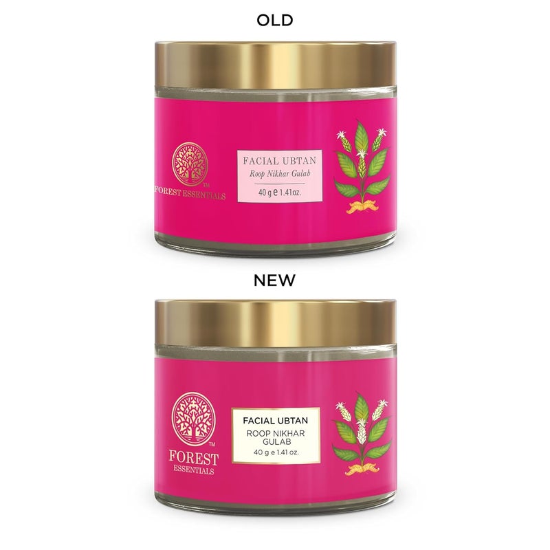 Forest Essentials Roop Nikhar Gulab Ubtan Ayurvedic Face Mask For Dry Skin Gentle Exfoliating Face Pack Gives Smooth Radiant And Brighter Complexion With Rose Pistachio 1 Count - Image 3