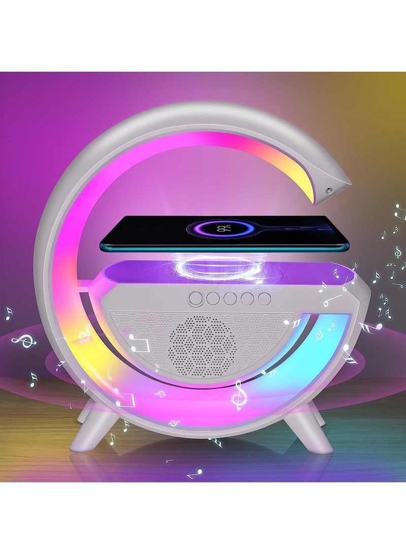 DubaiGallery Wireless Charging Bluetooth Speaker White Noise Sleep Sound Machine With Night Light For Adults - Image 2