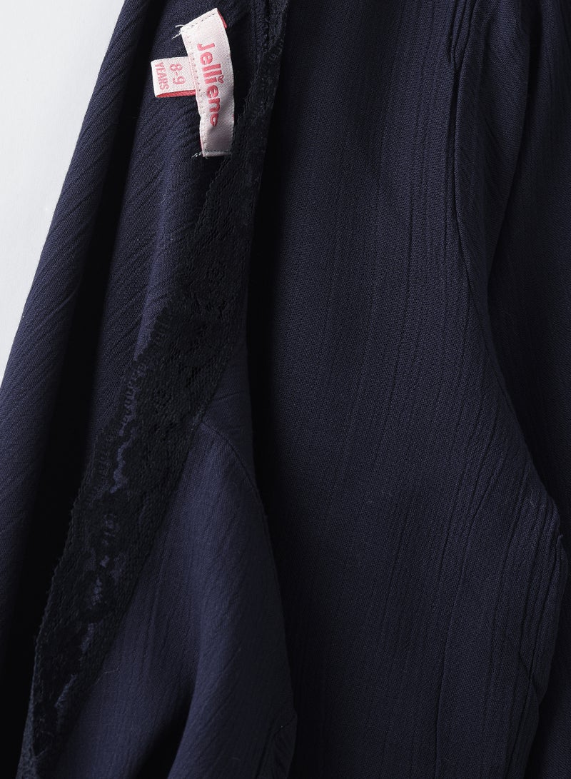 جيلين بلوزة قصيرة بناتي منسوجة من الفيسكوز مزينة بالدانتيل - Image 4