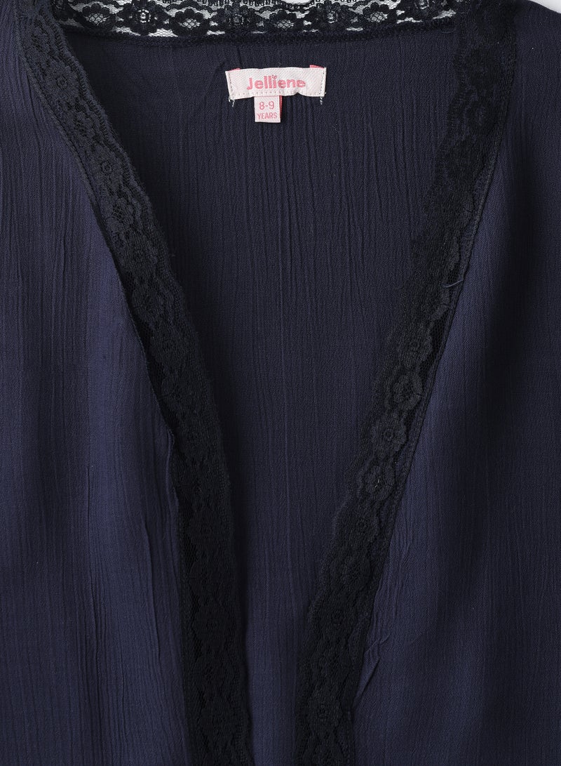 جيلين بلوزة قصيرة بناتي منسوجة من الفيسكوز مزينة بالدانتيل - Image 3