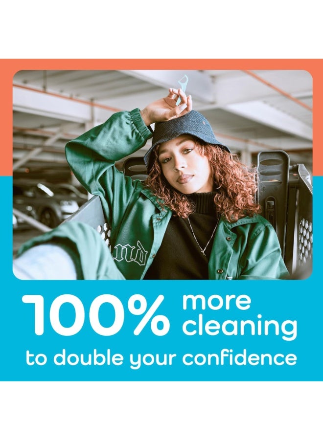 Plackers Twin Line Dental Floss Picks, Dual-Line Tuffloss, Easy Storage, Cool Mint Flavor, 75 Count - Image 3