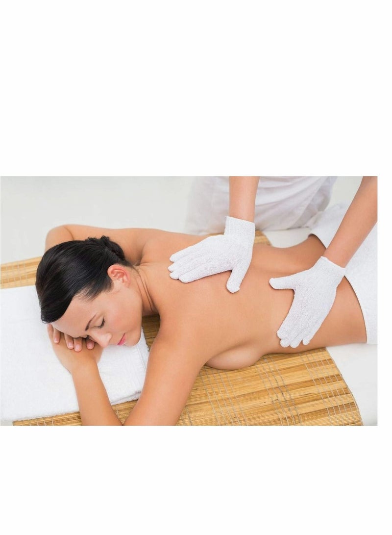 Excefore 4 أزواج من قفازات التقشير - قفاز فرك ممتاز لغسل الجسم للاستحمام، السبا، التدليك وتقشير الجسم - ملحقات تقشير السبا للرجال والنساء - Image 5