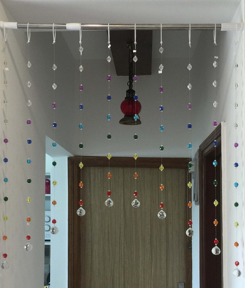 PINDIA Acrylic Crystal Strings Bead Curtain Original Glass Drop 10 ARC Multicolor - Image 3