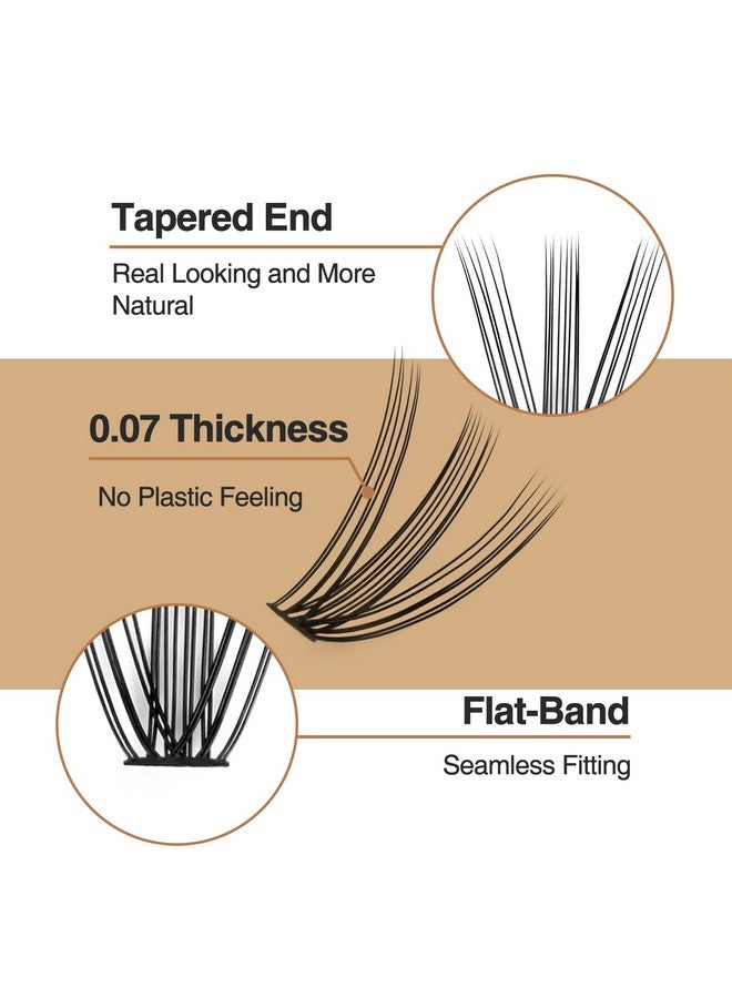 FinyDreamy 240Pcs Individual Lashes Extension 10D Natural Mix Pack Cluster Lashes 812Mm Mix Lengths C Curl 0.07Mm Thickness Professional Makeup Individual Cluster Lashes And Apply Under Your Lashes - Image 4