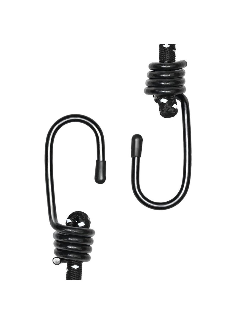 ViaTerra ViaTerra Reflective Bungee Cord for Bike Luggage with Hooks Durable Bike Rope and Luggage Tie Down Perfect Bungee Cord and Luggage Rope for Bikers 2 Ft  - Image 2