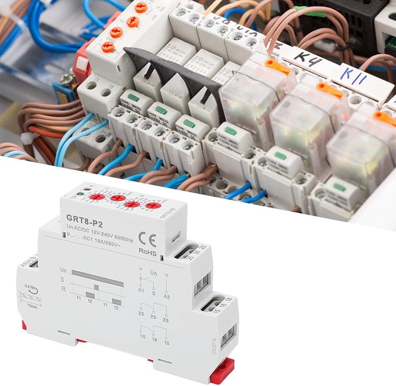 Mini DIN Rail Time Relay Adjustable Delay Timer LED Indicator ABS Flame Retardant Shell - Image 4