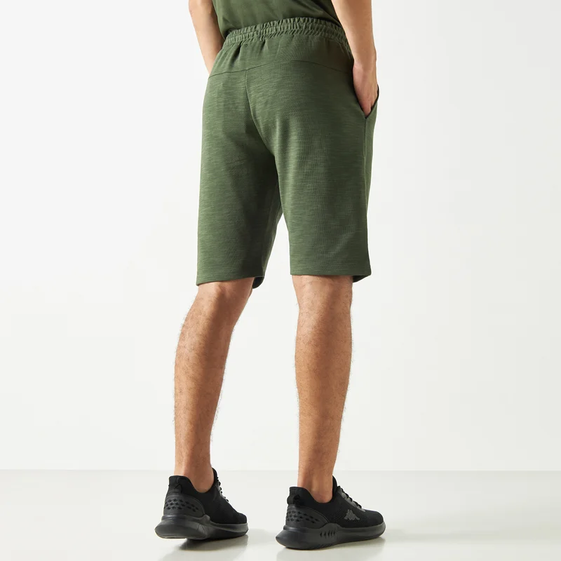Kappa Kappa Logo Detail Shorts with Drawstring Closure and Pockets