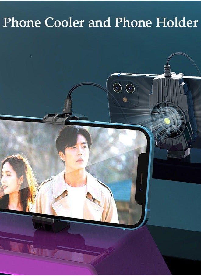 Generic - Phone Cooler for Live Streaming and Gaming, Fast Phone Cooling Fan, Cellphone Radiator for Mobile Gaming TikTok Live Stream, Fit All Types of iPhone Android Smartphones - Image 1